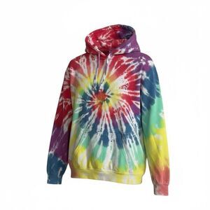 Ivory Ella Rainbow Tie Dye Organic Cotton Pullover Hoodie Multicolor Size Small